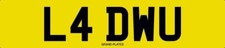 LAD NUMBER PLATE LADS PLAYER BOY L4 DWU CAR REGISTRATION LAD WU M3 M4 M5 AMG 911
