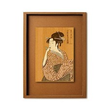 KINOWA Wood Marquetry Kit – Girl Blowing Glass Toy – Ukiyo-e Utamaro A5 Japan