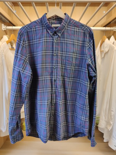 Burberry brit shirt large navy - burberry,