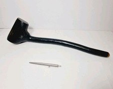 Vintage Large Genuine Irish Shillelagh Black Wood Carved Stick Souvenir ~ 18.5" 