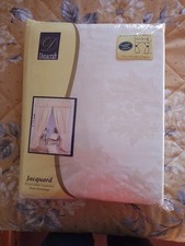 Cream Jacquard Curtains 66x72"