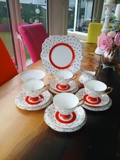 15 Pc Vintage Tuscan Ashley Fine Bone China 22ct Gold Stars (4 Place setting)