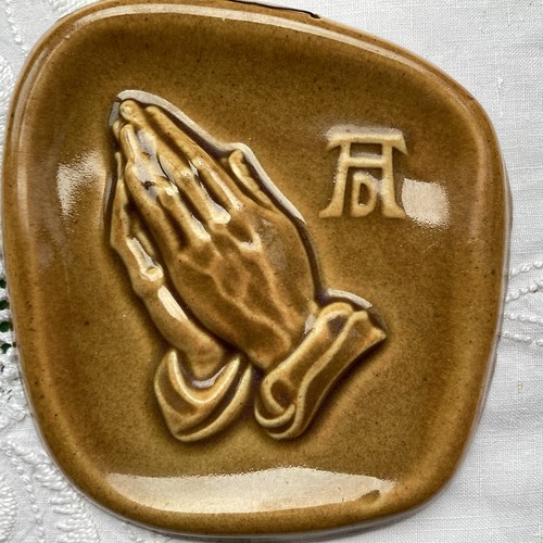 Vintage ceramic praying hands - praying,