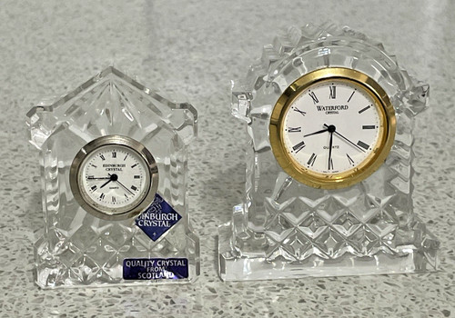 Mini edinburgh crystal clock - mini,