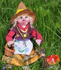 Polymer Clay Witch  Art Doll