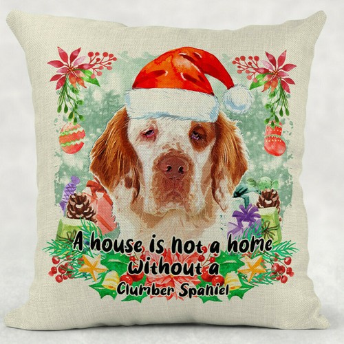 Clumber spaniel dog cushion - clumber,