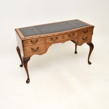 Antique Burr Walnut Leather