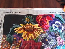**RARE*Tapestry  7 hpi Tapestry KIT Flower Trellis Cushion Carpet* Kaffe Fassett