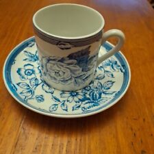 Laura  Ashley  Clifton Coffee Cup And Saucer, Blue And White