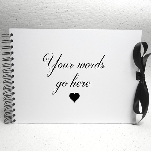 White personalised scrapbook - white,