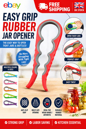Easy grip rubber jar - rubber, opener