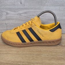 Adidas Originals Hamburg Size UK 7 Crew Yellow Core Black Gold  [FX5673] Rare 
