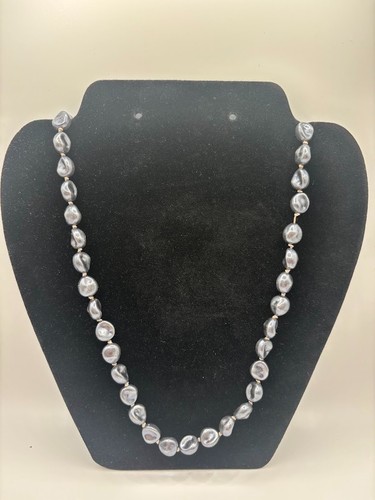 Grey faux pearl strand - pearl,