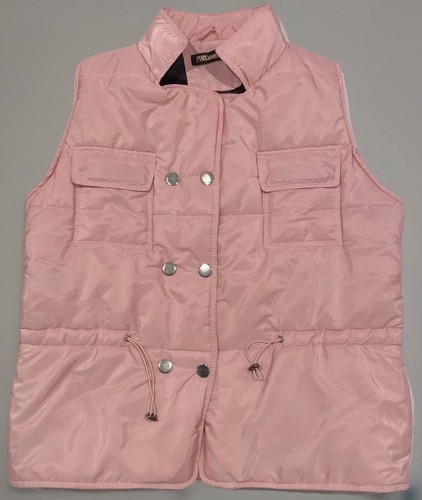 Pink padded gilet with - pink,