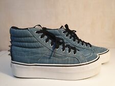 Vans SK8 Hi Denim High Tops Platform Trainers Spikes Studs TC6D UK 6.5 EU 40