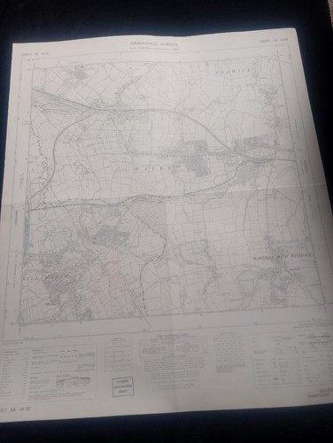 Vintage map inch todwick - os,