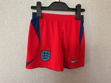 England Football Kit Strip Nike Red Shorts Junior Size Age 6 Years