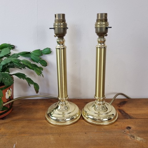 Pair bhs brass table lamp - pair,