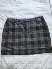 Dubarry Connemara Smoke Grey Check Tweed Skirt Uk 14 ( Jacket Also Listed...