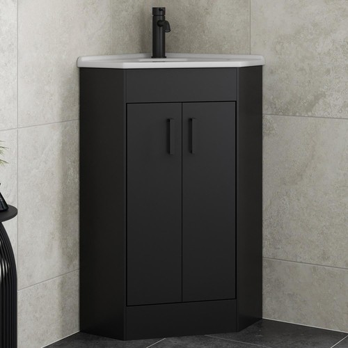 Avox black double door - double, corner
