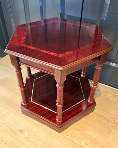 Vintage mahogany hexagonal - vintage,