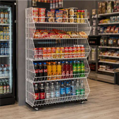 Tier metal display rack - display,