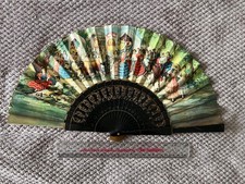 Vintage Fan Wood and Paper