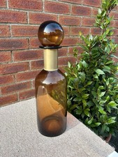 Large Amber Brown Glass