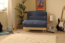 Small Single Wooden Futon Sofa