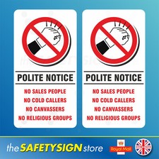 2x Stop Cold Calling Door
