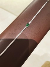 Emerald with White Diamond 14K