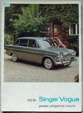 SINGER VOGUE Car Sales Brochure c1962 #1181/H