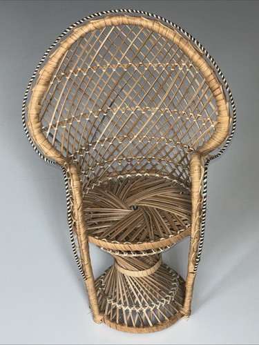 Vintage wicker peacock chair - wicker,