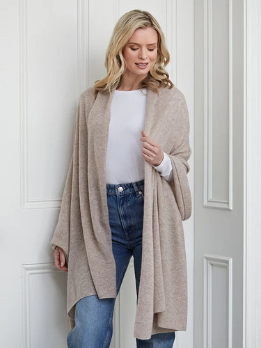 Cashmere beige scarf - cashmere,
