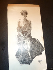 Original Vintage pen & ink