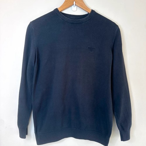 Barbour navy blue crew neck - blue,