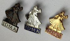 3 x Vintage International Dancing Masters Association IDMA Ballroom Dance Medals