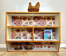 Vintage Retro Kitchen Wall Units Cupboards X 2 Kitsch Funky Restored Upcycled 