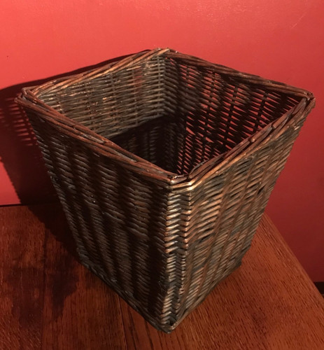 Tapered wicker waste paper bin - tapered,