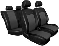 Seat covers fit Vauxhall Astra F G H J K  FULL SET LEATHERETTE black / grey