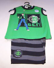 Ben 10 Alien Boys Green Black Printed 100% Cotton Pyjama Set Size 4 New