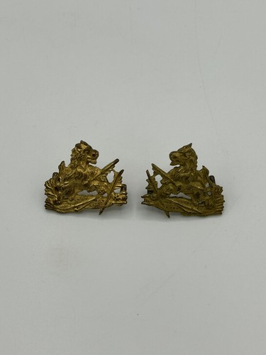 Bsap collar badge pair brass - badge,