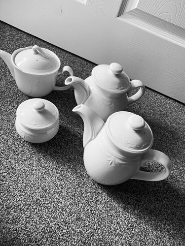 White ceramic piece tea - ceramic,