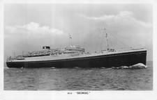 SHIPPING POSTCARD M.V GEORGIC GOOD PLUS VERY GOOD