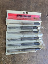 PRIORY SET OF 6 LONG SERIES PARALLEL NAIL PIN PUNCH SET 3.2MM TO 8MM