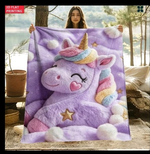 Novelty purple unicorn - unicorn, printed