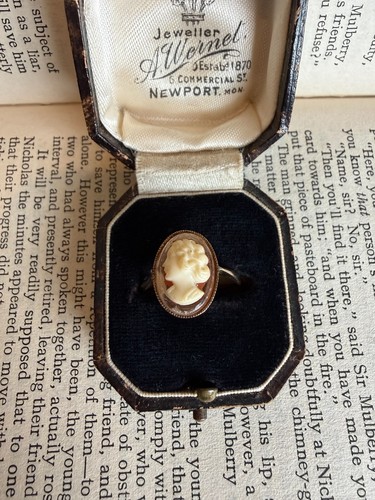 Unique vintage crystal cameo - crystal,