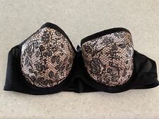 Avon black gold strapless underwired bra size 34C