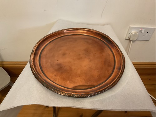 Antique copper serving tray - antique,
