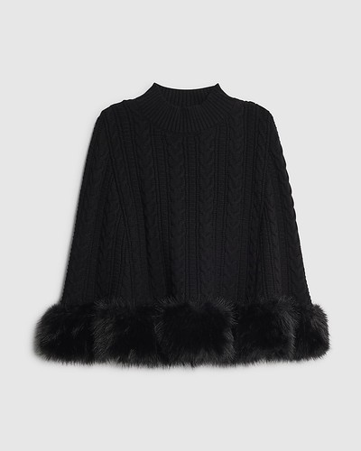 River island girls cape - girls, black